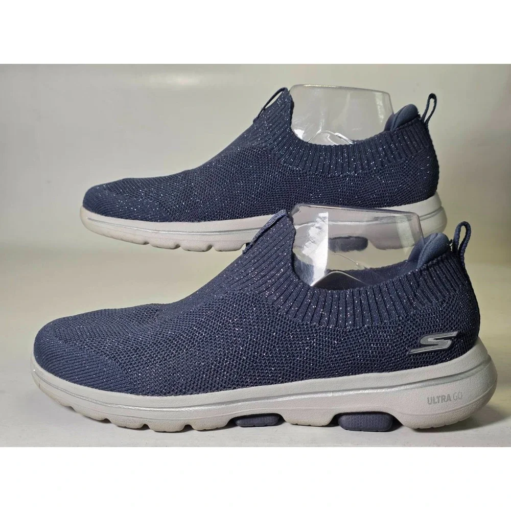 Skechers GoWalk Goga Mat Women's Sneakers Size 9 Blue Slip On Air Cooled Shoes